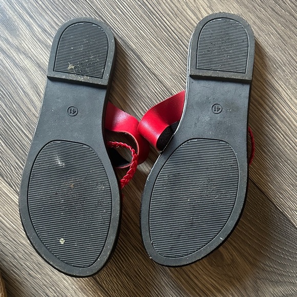 Bundle SHEIN Red and Cream Women's Sandals - Picture 3 of 6